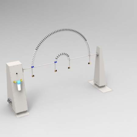 Schwenkrohranlage SRA 1200 mit Gegenlagersäule und zwei Schwenkrohren